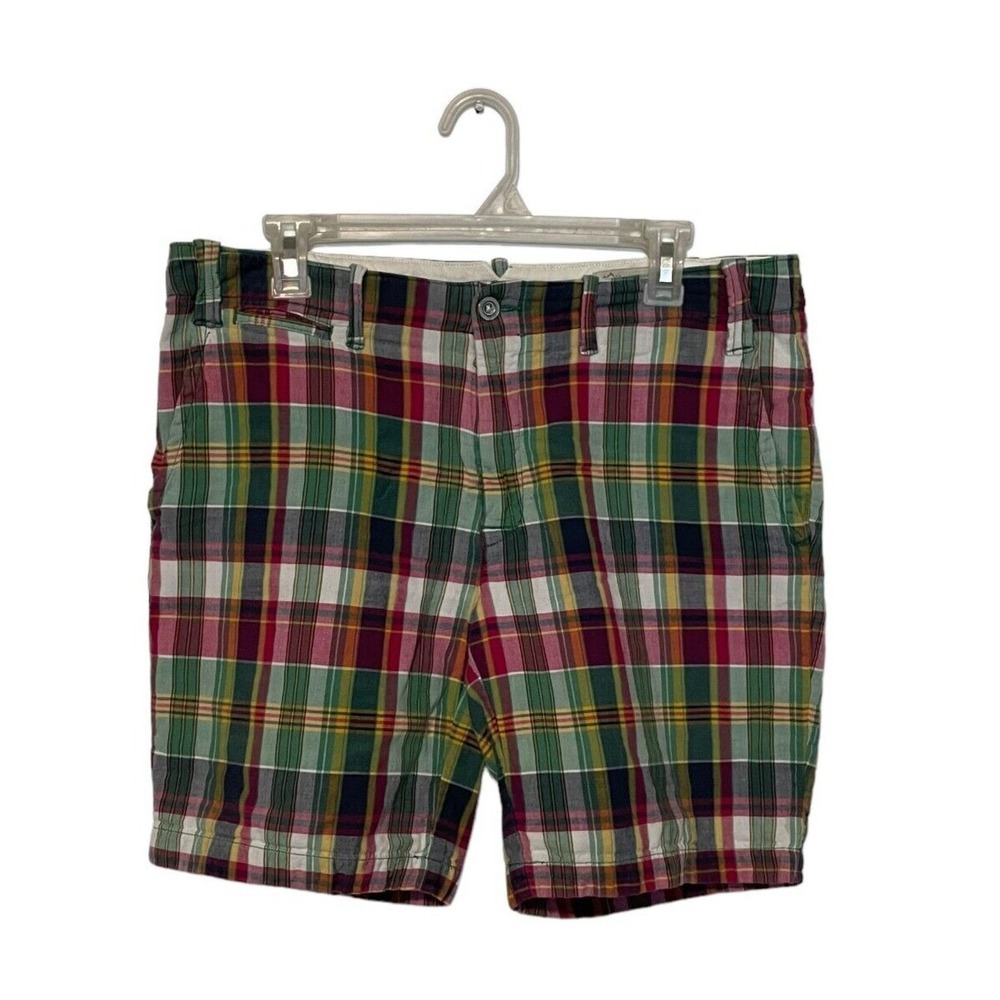 Polo Ralph Lauren Indian Madras Shorts Mens 33 Multicolor Plaid Straight Fit
